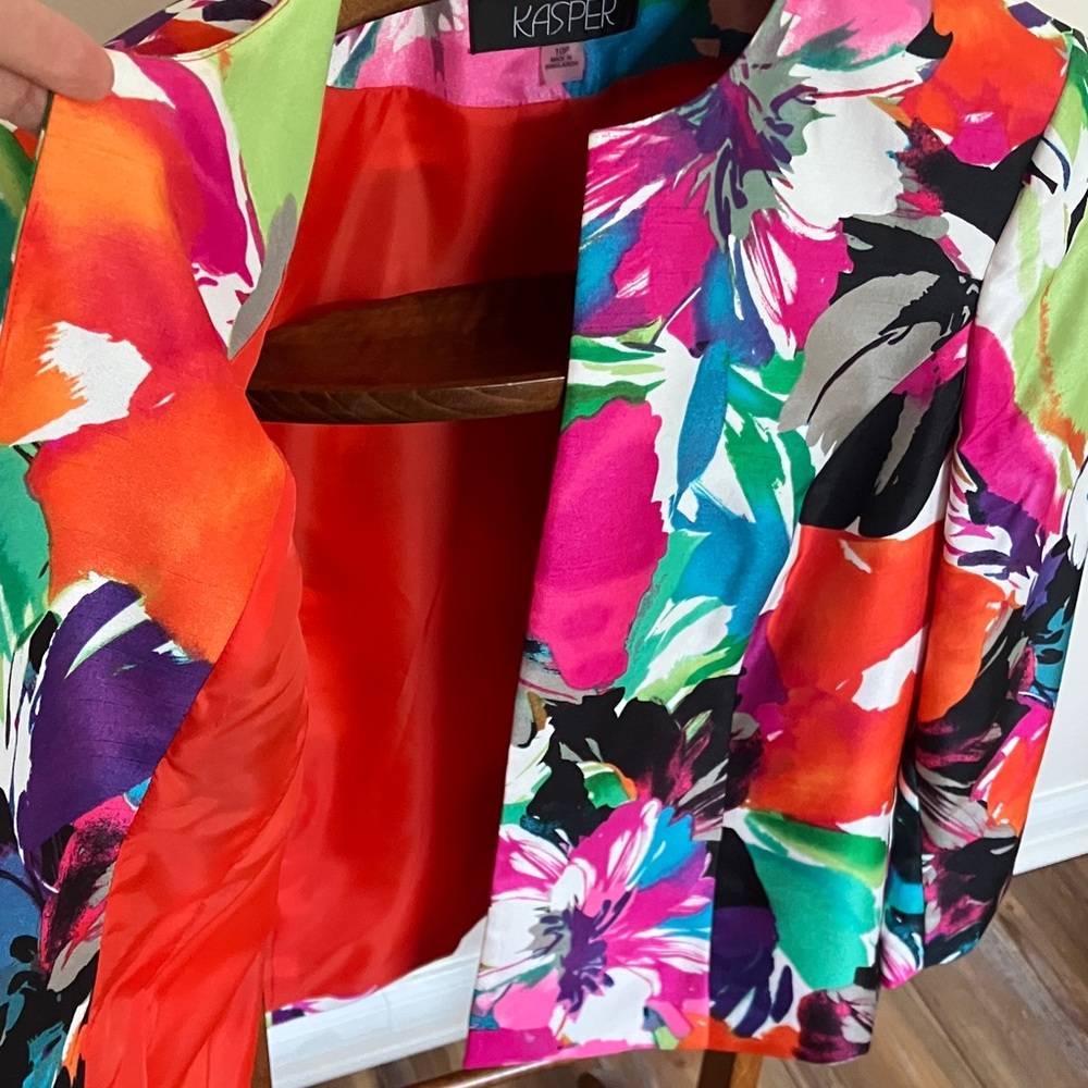 Kasper Multicolor Abstract Jacket - image 3